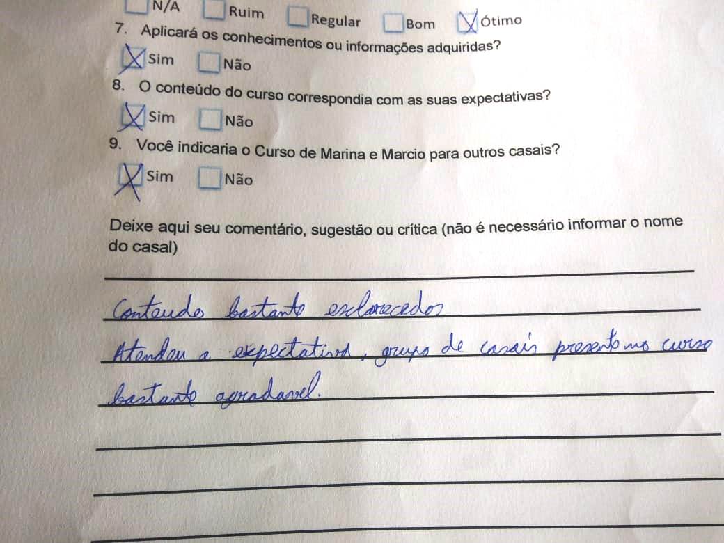 depoimentos de participantes do curso para casais liberais