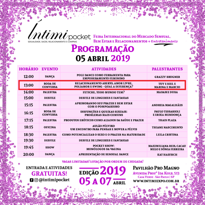 marina e marcio palestra na intimi expo 2019 sobre swing