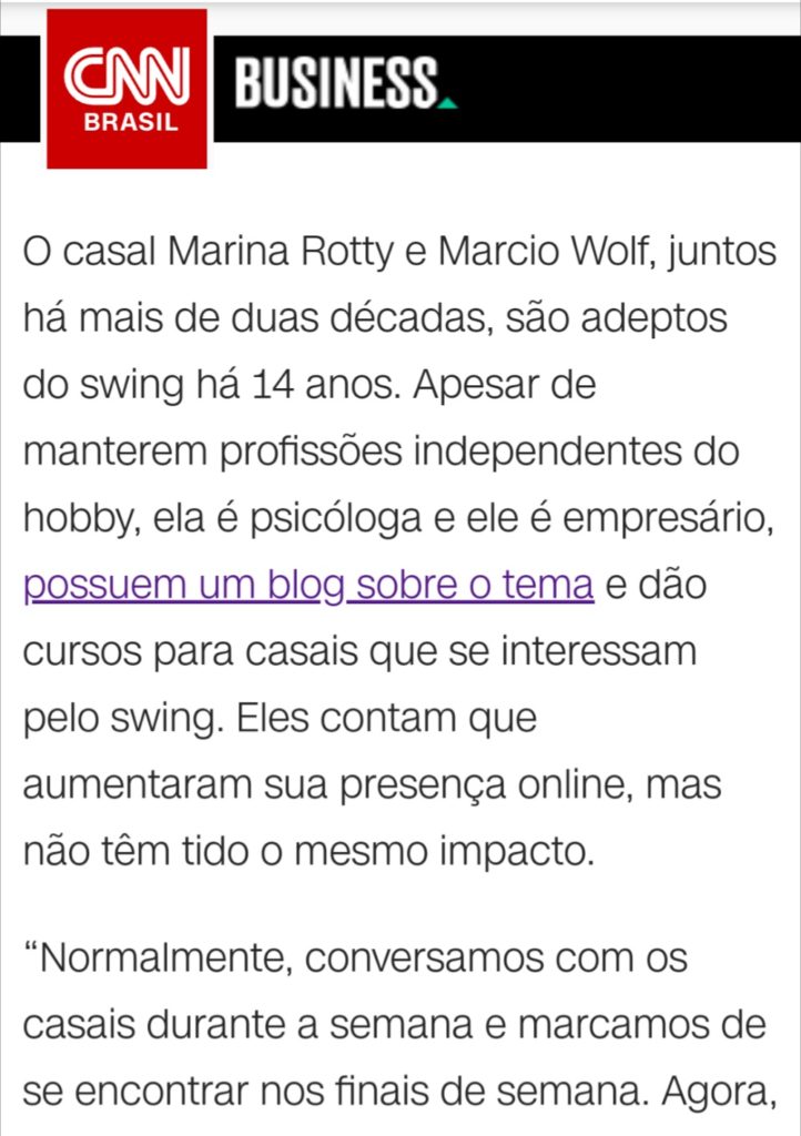 casal swing liberal marina e Marcio na cnn brasil