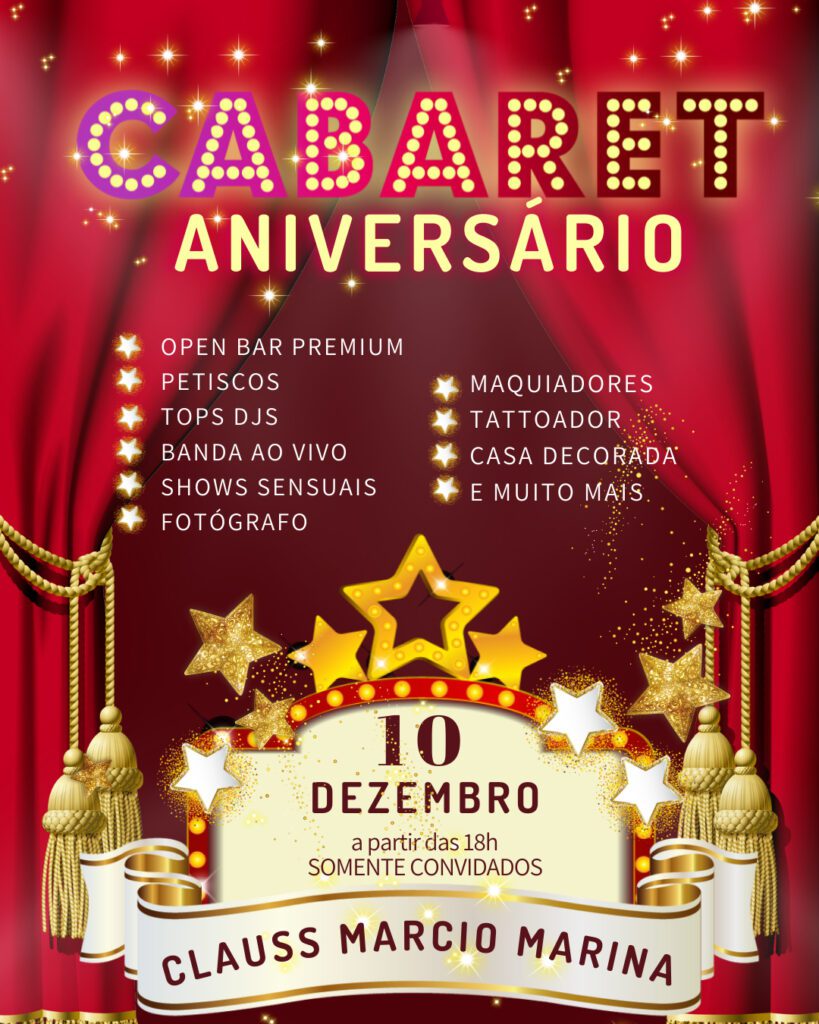 festa Cabaret de aniversário! Quem diria que Marina